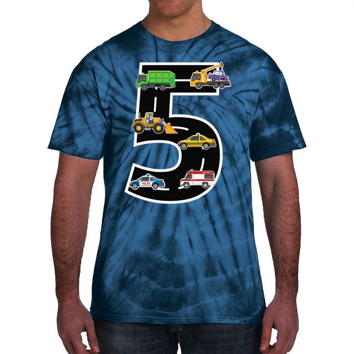 Fifth 5yr 5th Birthday 5 Years Old Birthday Decoration Tie-Dye T-Shirt