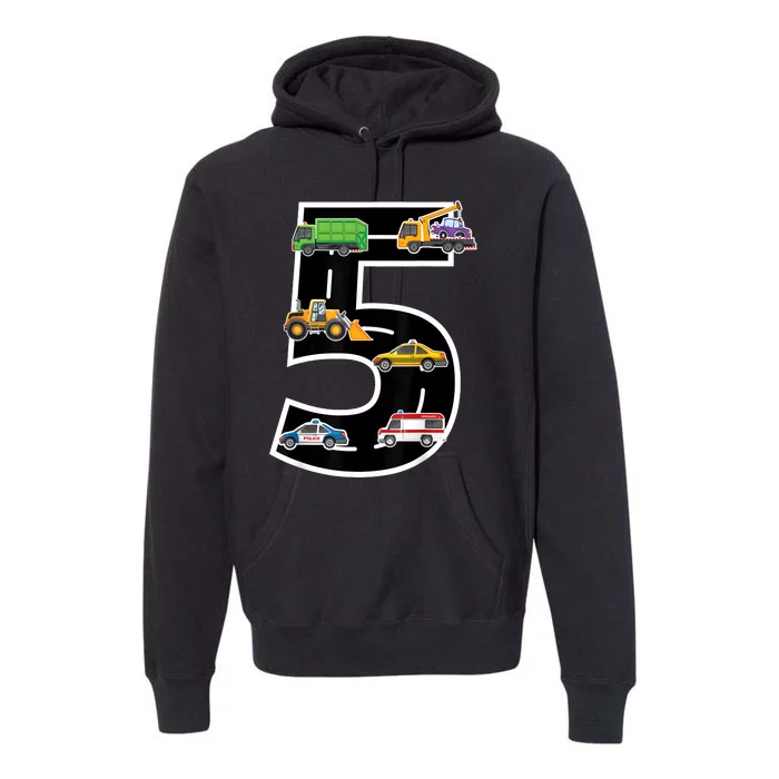 Fifth 5yr 5th Birthday Boy 5 Years Old Birthday Decoration Premium Hoodie