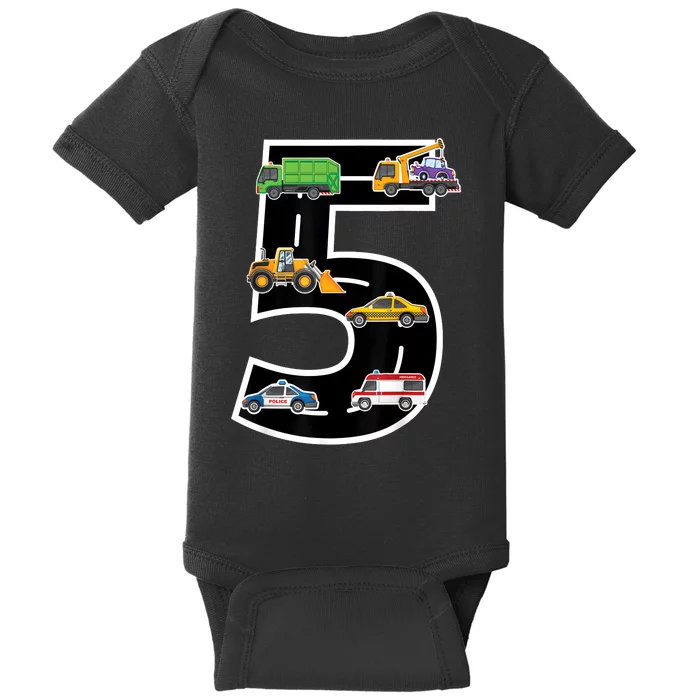 Fifth 5yr 5th Birthday Boy 5 Years Old Birthday Decoration Baby Bodysuit