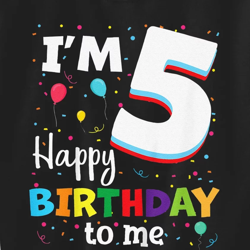 Five 5yr 5th Birthday Happy Birthdays 5 Years Old Kids Sweatshirt