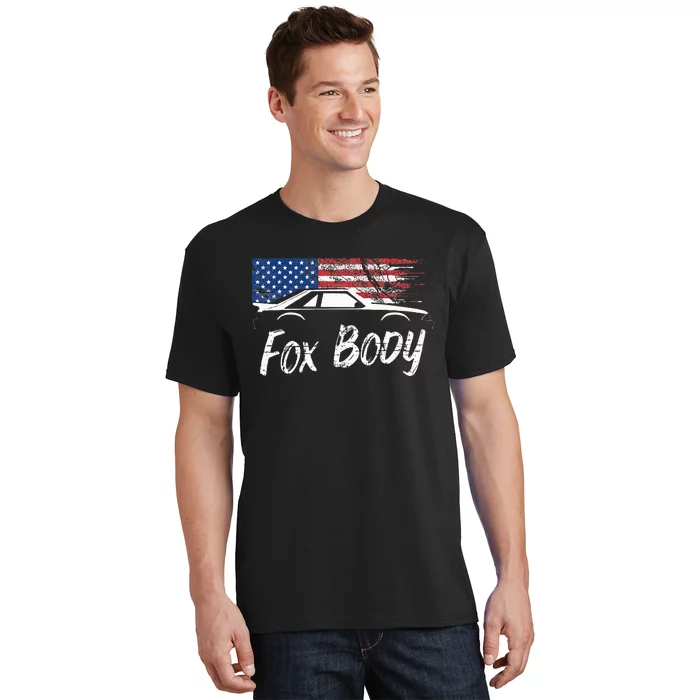 Foxbody 5.0 American Flag Stang Muscle Car T-Shirt