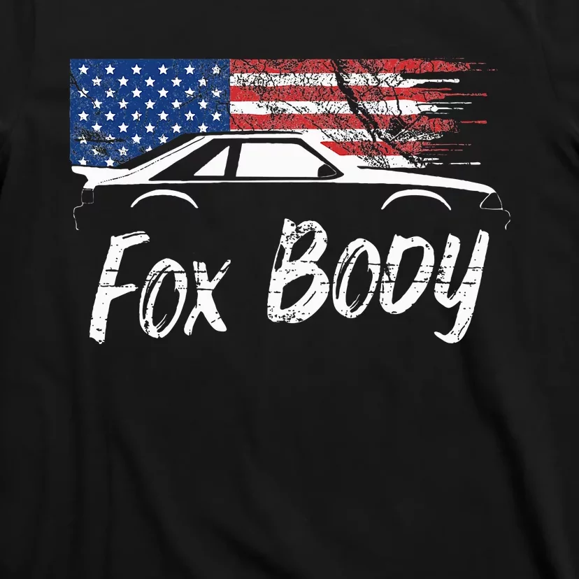 Foxbody 5.0 American Flag Stang Muscle Car T-Shirt