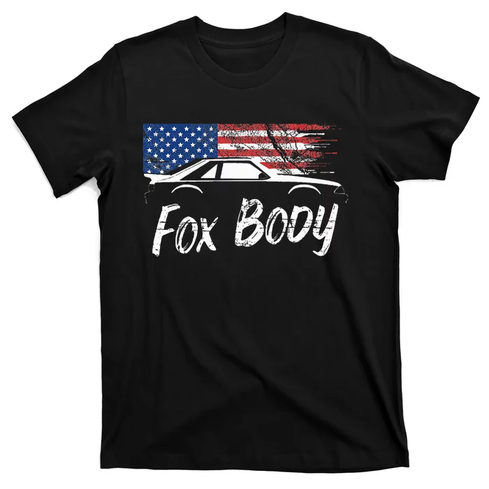 Foxbody 5.0 American Flag Stang Muscle Car T-Shirt