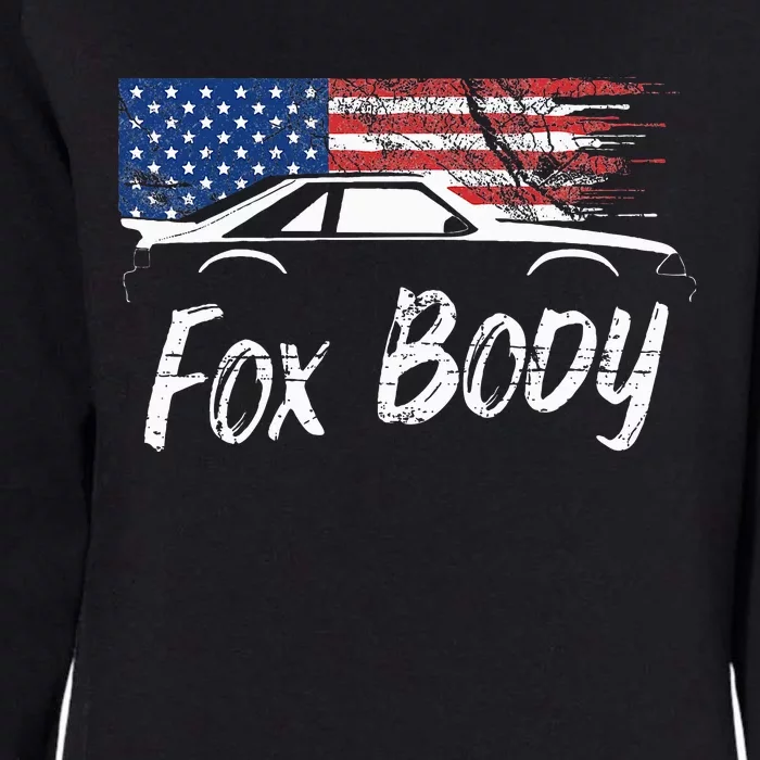 Foxbody 5.0 American Flag Stang Muscle Car Womens California Wash Sweatshirt