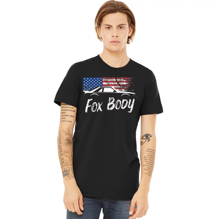 Foxbody 5.0 American Flag Stang Muscle Car Premium T-Shirt