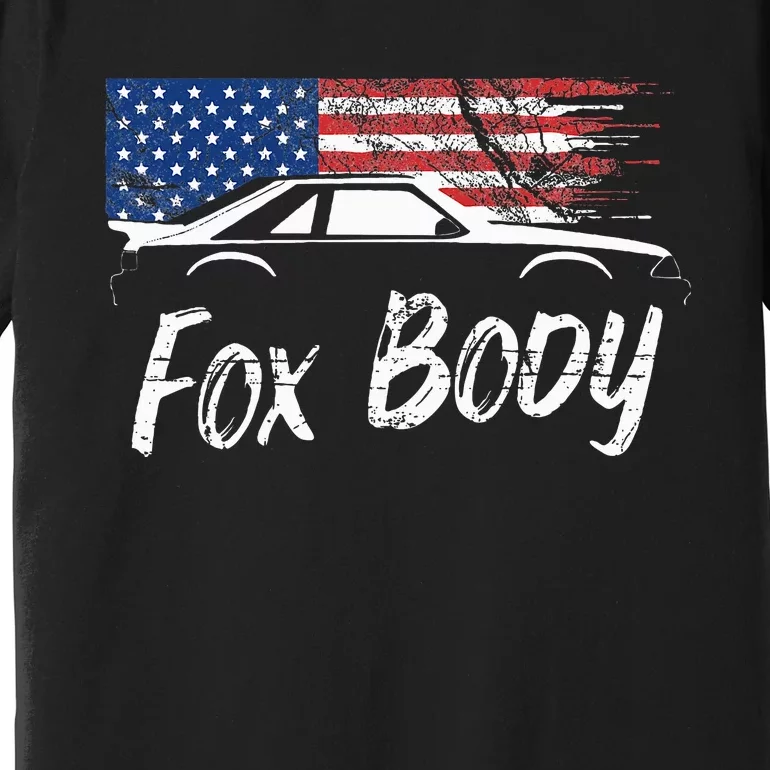 Foxbody 5.0 American Flag Stang Muscle Car Premium T-Shirt