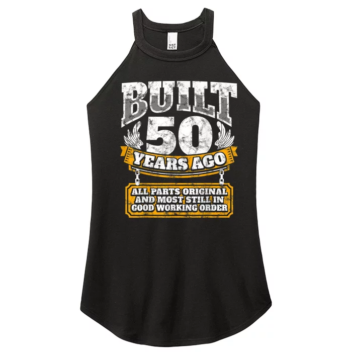 Funny 50th Birthday Shirt B-Day Gift Saying Age 50 Year Joke Women’s Perfect Tri Rocker Tank