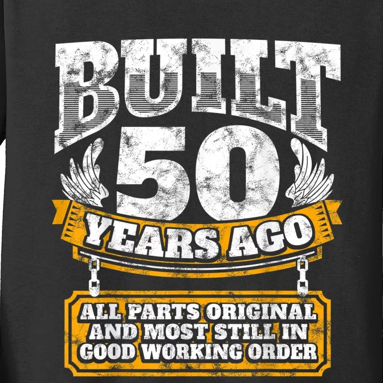 Funny 50th Birthday Shirt B-Day Gift Saying Age 50 Year Joke Kids Long Sleeve Shirt