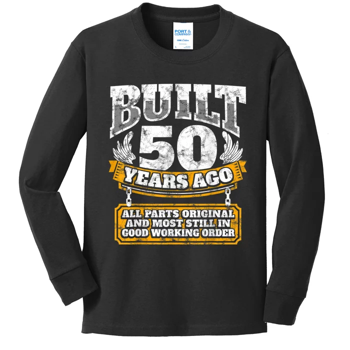 Funny 50th Birthday Shirt B-Day Gift Saying Age 50 Year Joke Kids Long Sleeve Shirt