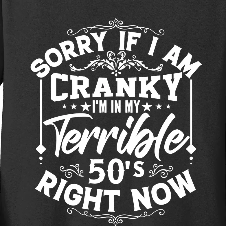 Funny 50th Birthday Slogan Kids Long Sleeve Shirt