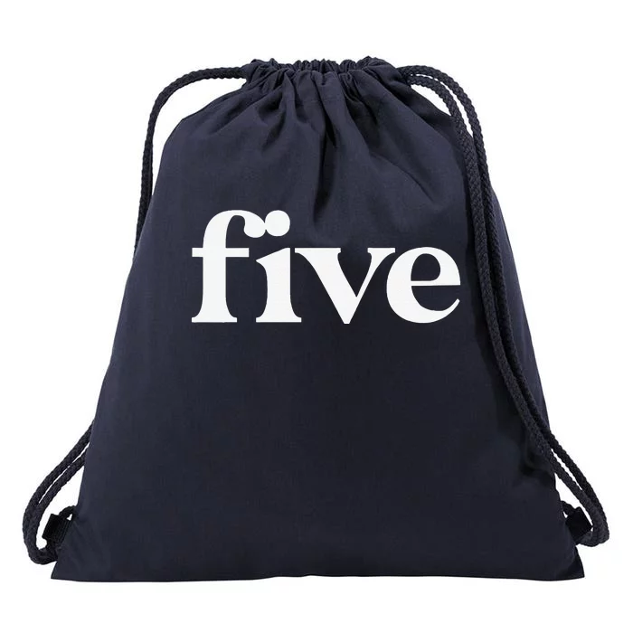 Funny 5th Birthday 5 Year Old Five Fifth Birthday Party Drawstring Bag