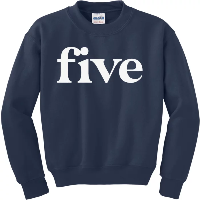 Funny 5th Birthday 5 Year Old Five Fifth Birthday Party Kids Sweatshirt