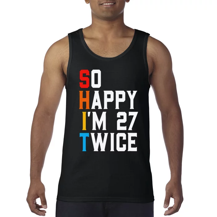 Funny 54th Birthday Sarcastic Vintage 54 Years Old Bday Tank Top