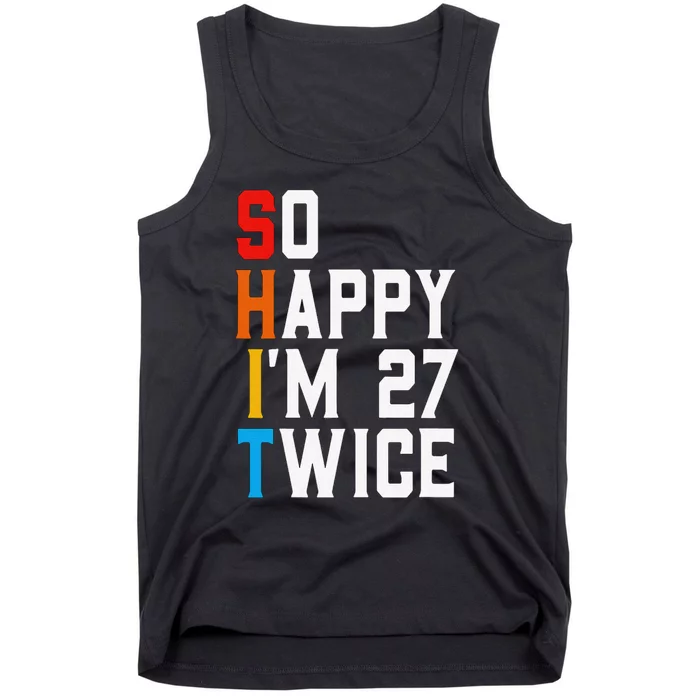 Funny 54th Birthday Sarcastic Vintage 54 Years Old Bday Tank Top