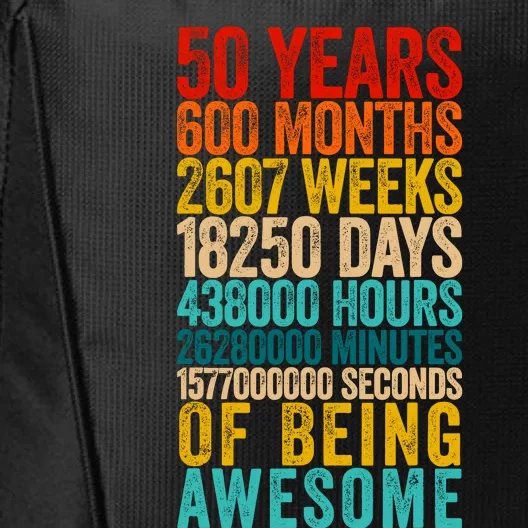 Funny 50th Birthday Old Meter Funny 50 Year Old Gifts City Backpack