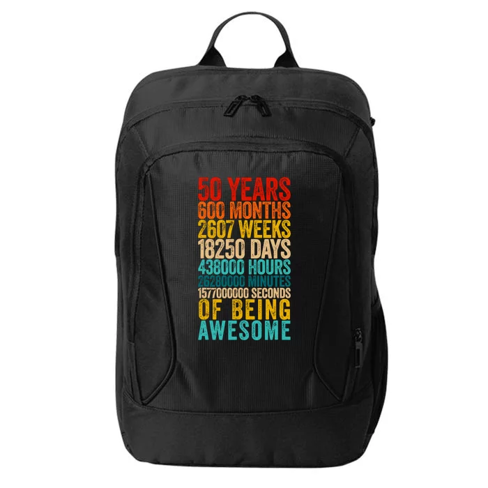 Funny 50th Birthday Old Meter Funny 50 Year Old Gifts City Backpack