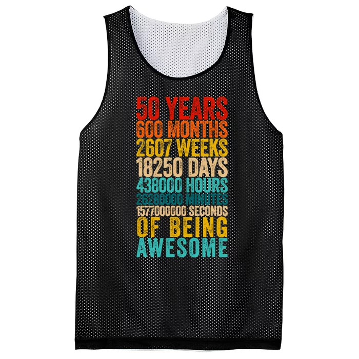 Funny 50th Birthday Old Meter Funny 50 Year Old Gifts Mesh Reversible Basketball Jersey Tank