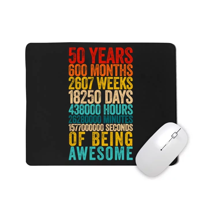 Funny 50th Birthday Old Meter Funny 50 Year Old Gifts Mousepad