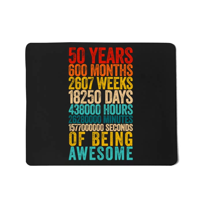 Funny 50th Birthday Old Meter Funny 50 Year Old Gifts Mousepad