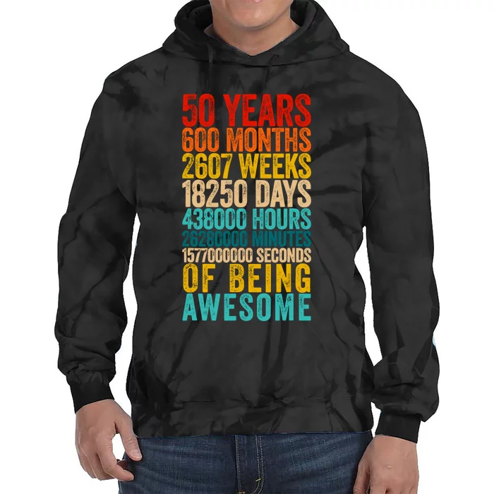 Funny 50th Birthday Old Meter Funny 50 Year Old Gifts Tie Dye Hoodie