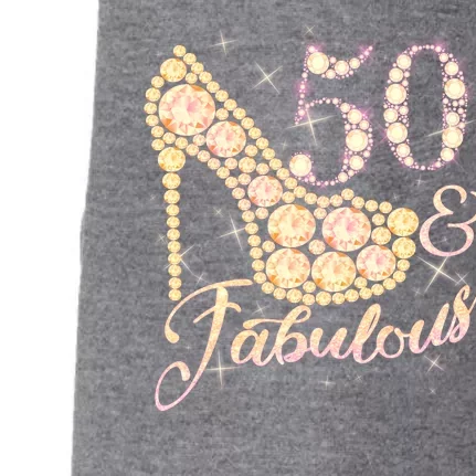 Fabulous & 50 Sparkly Heel 50th Birthday Doggie 3-End Fleece Hoodie