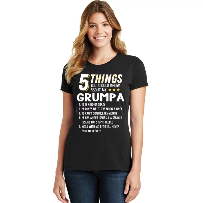 Funny 5 Things Grandpa Grumpa Women's T-Shirt