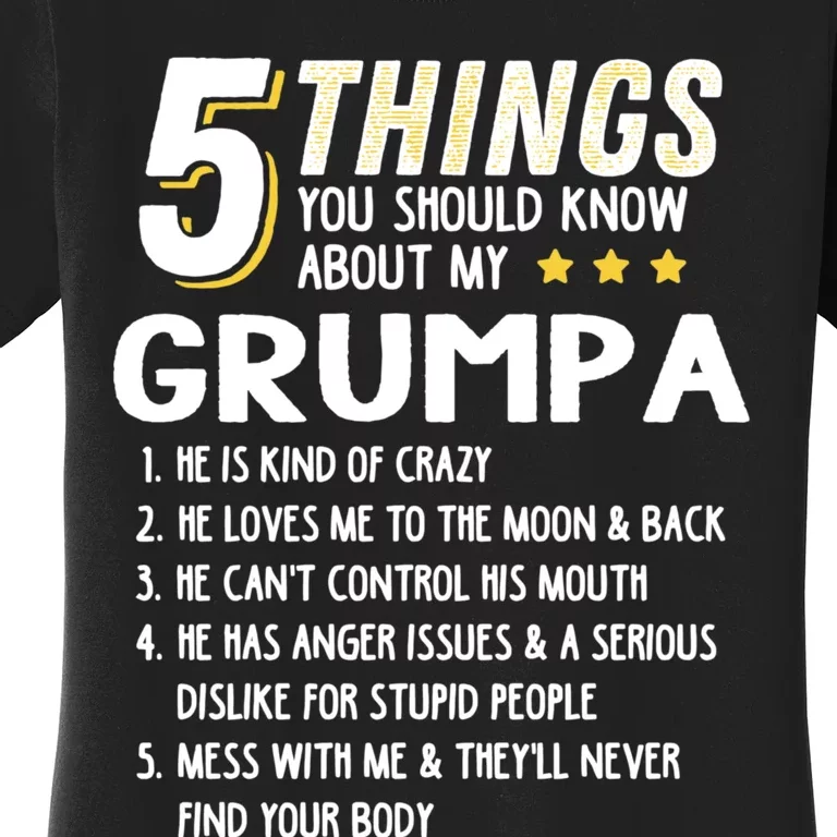 Funny 5 Things Grandpa Grumpa Women's T-Shirt