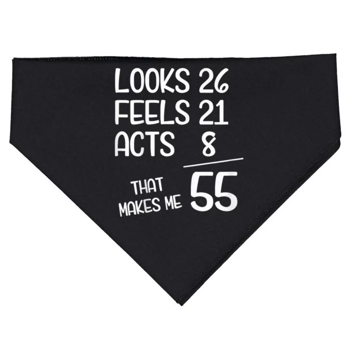 Funny 55 Year Old 55th Birthday Born In 1968 USA-Made Doggie Bandana