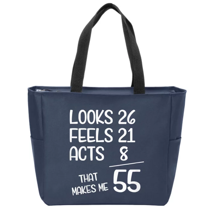 Funny 55 Year Old 55th Birthday Born In 1968 Zip Tote Bag