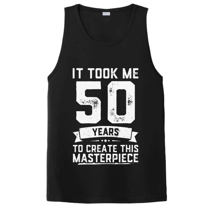 Funny 50 Years Old Joke 50th Birthday Gag Gift Idea Performance Tank