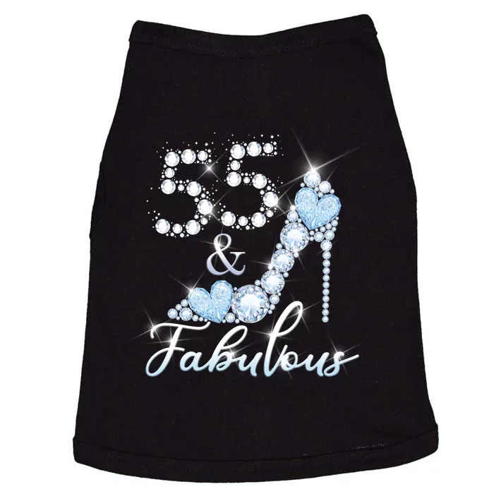 Fabolous 55th Years Old 55 Birthday Diamond Crown Shoes Doggie Tank