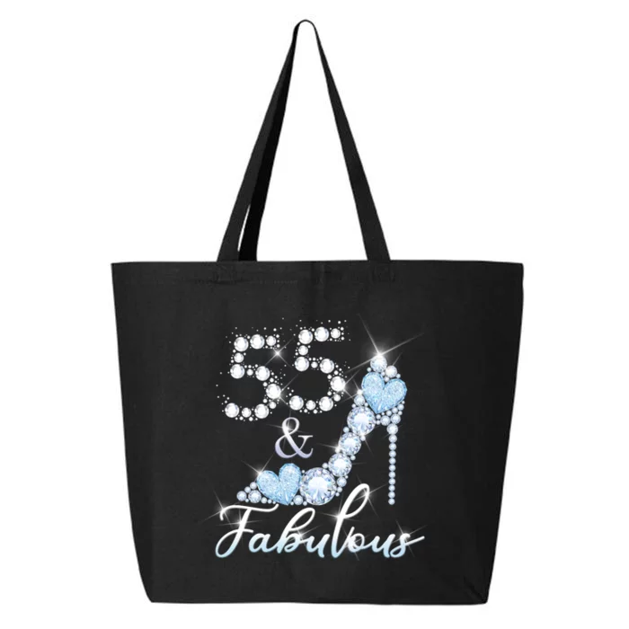 Fabolous 55th Years Old 55 Birthday Diamond Crown Shoes 25L Jumbo Tote