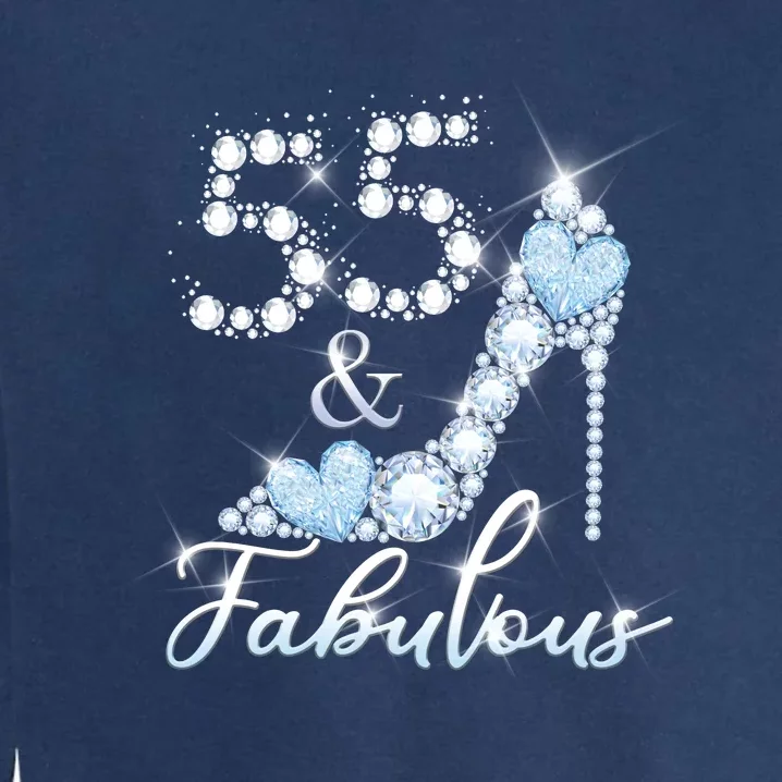 Fabolous 55th Years Old 55 Birthday Diamond Crown Shoes Garment-Dyed Sweatshirt