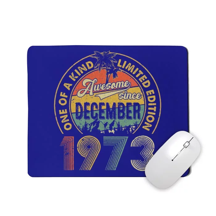 Funny 50 Years Old December 1973 Vintage 50th Birthday Gift Mousepad