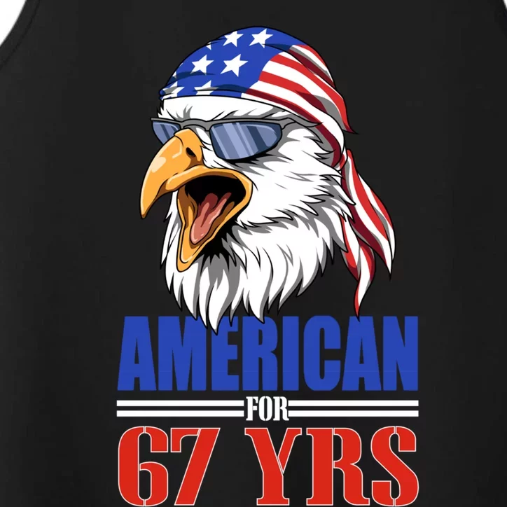 Funny 67th Birthday Gift Usa Eagle Patriotic Gift Performance Tank