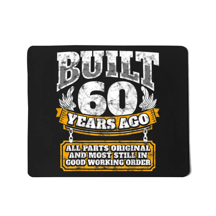 Funny 60th Birthday Shirt B-Day Gift Saying Age 60 Year Joke Mousepad