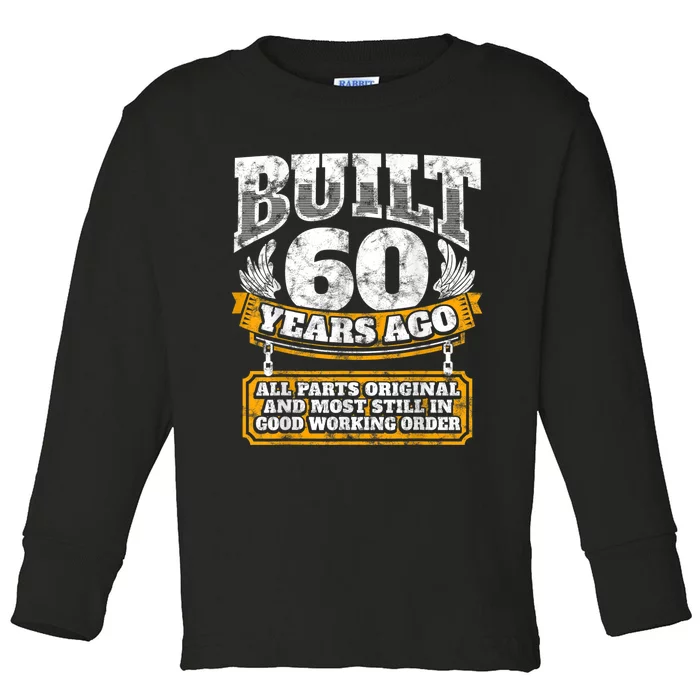 Funny 60th Birthday Shirt B-Day Gift Saying Age 60 Year Joke Toddler Long Sleeve Shirt