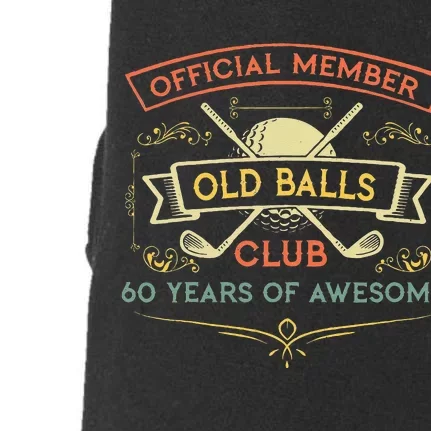 Funny 60th Birthday Old Balls Club 60 Year Old Golfer Doggie 3-End Fleece Hoodie