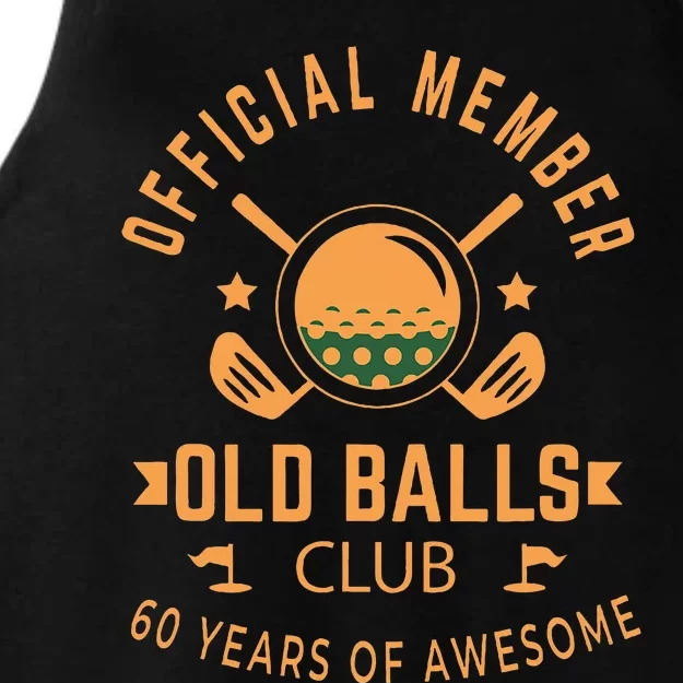 Funny 60th Birthday Old Balls Club 60 Year Old Golfer Ladies Tri-Blend Wicking Tank