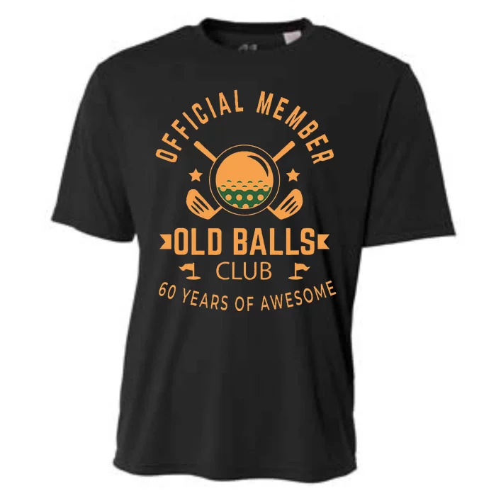 Funny 60th Birthday Old Balls Club 60 Year Old Golfer Cooling Performance Crew T-Shirt