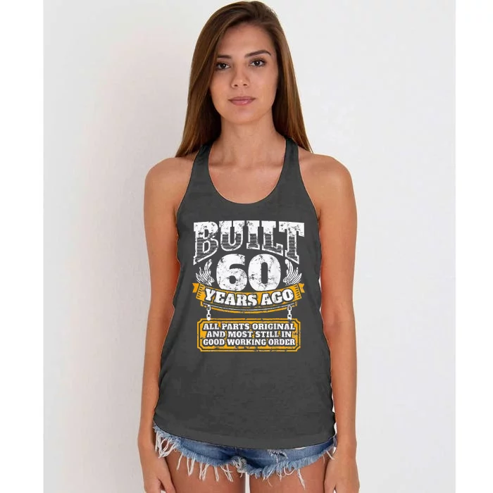 Funny 60th Birthday Bday Gift Saying Age 60 Year Joke Women's Knotted Racerback Tank