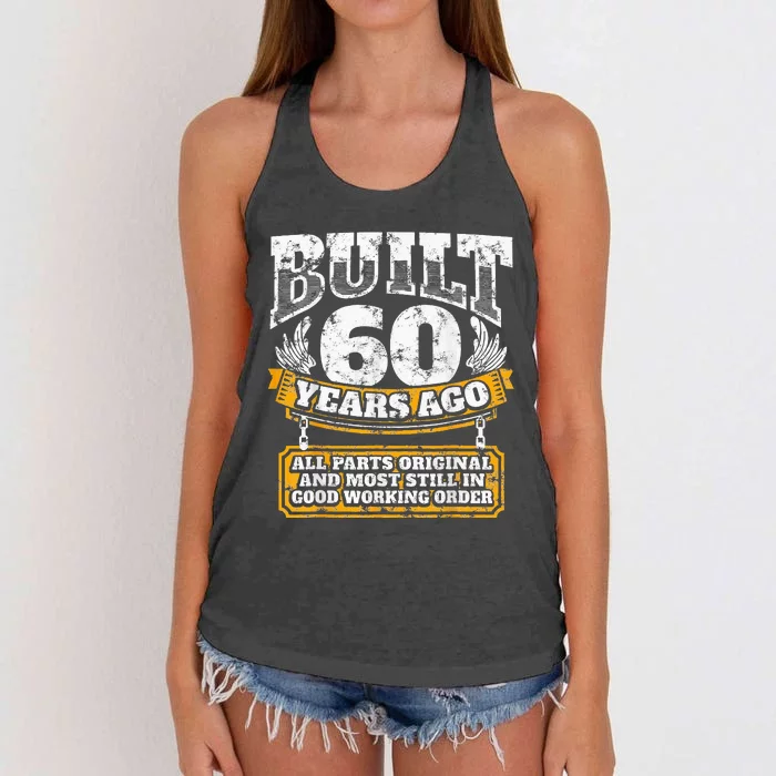 Funny 60th Birthday Bday Gift Saying Age 60 Year Joke Women's Knotted Racerback Tank