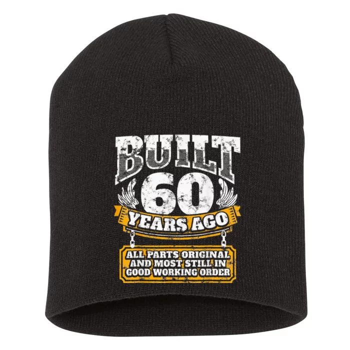 Funny 60th Birthday Bday Gift Saying Age 60 Year Joke Short Acrylic Beanie