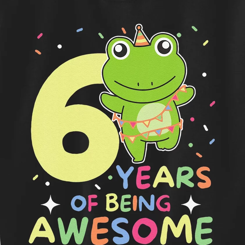 Frog 6th Birthday For Six Years Old Kids Sweatshirt