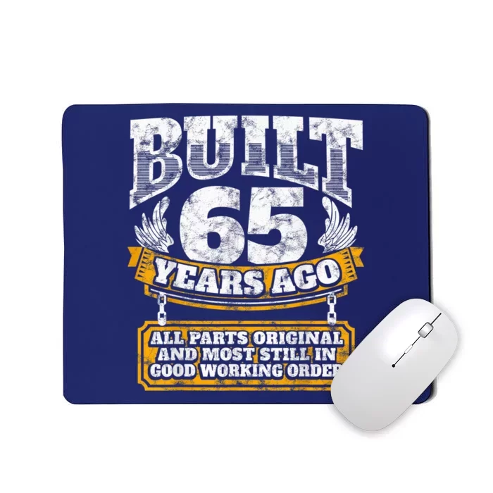 Funny 65th Birthday Shirt B-Day Gift Saying Age 65 Year Joke Mousepad