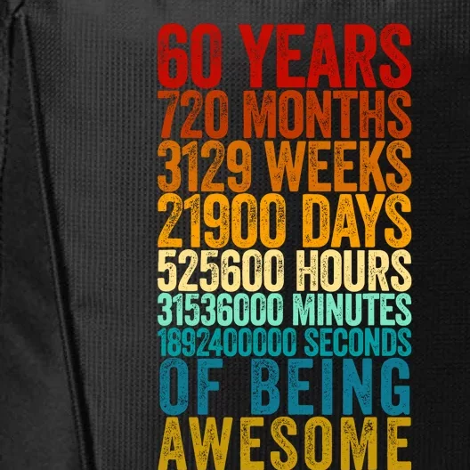 Funny 60th Birthday Old Meter Funny 60 Year Old Gifts City Backpack