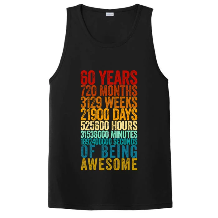 Funny 60th Birthday Old Meter Funny 60 Year Old Gifts Performance Tank