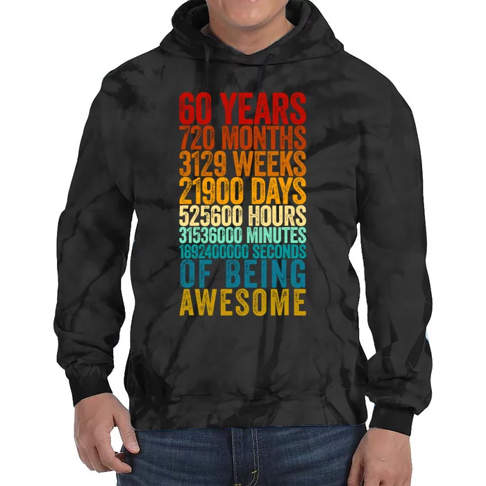 Funny 60th Birthday Old Meter Funny 60 Year Old Gifts Tie Dye Hoodie