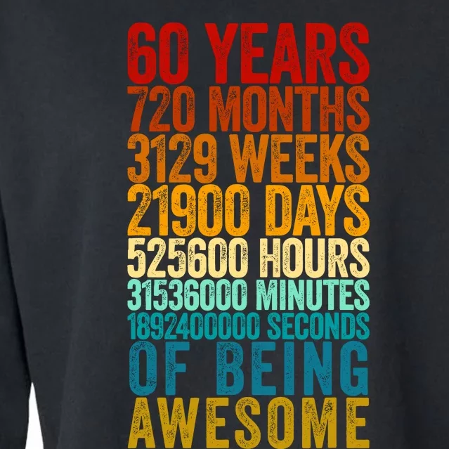 Funny 60th Birthday Old Meter Funny 60 Year Old Gifts Cropped Pullover Crew