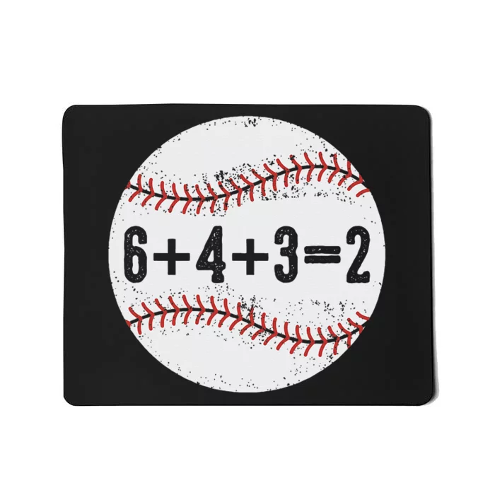 Funny 6+4+3=2 Double Play Baseball Gift Mousepad